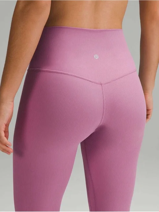 [LIKE NEW] $118 LULULEMON Align Ribbed High-Rise Pant 28" in Velvet Dust. Size 4 - Picture 3 of 9